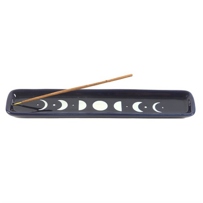 Moon Phase Incense Stick Holder - Blue