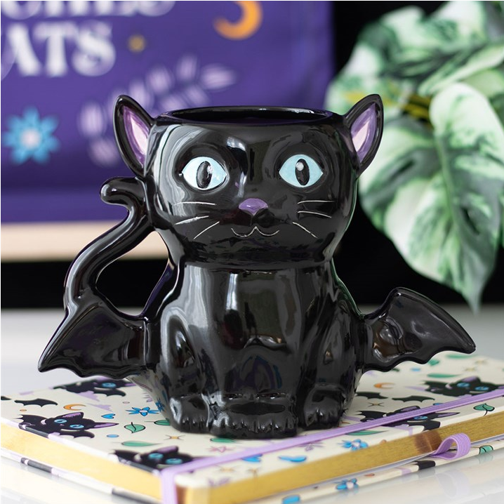 Cute and Creepy Bat Cat Mug