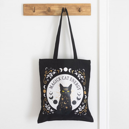 Black Magick Cat Energy Tote Bag