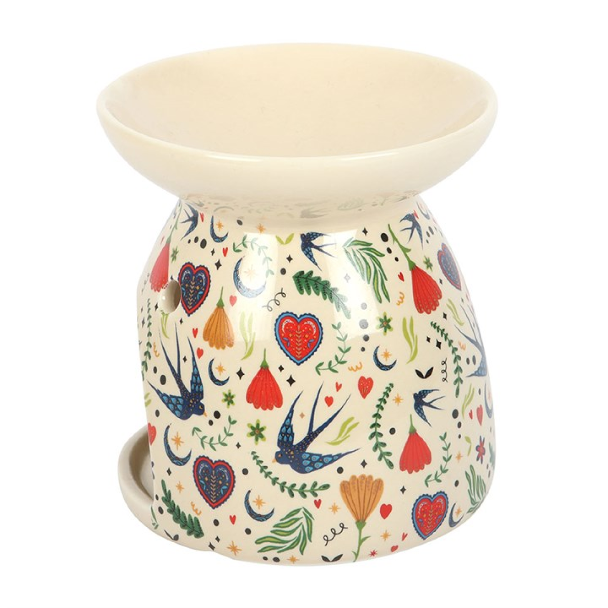 Midnight Bloom Oil Burner - Cream