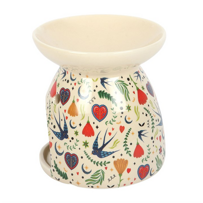 Midnight Bloom Oil Burner - Cream