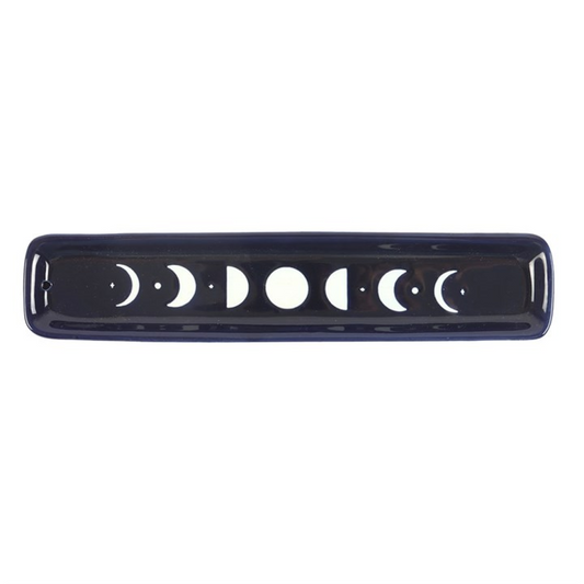 Moon Phase Incense Stick Holder - Blue