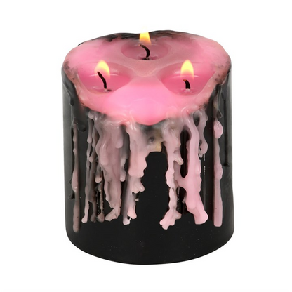 Pink Vampire Tears Pillar Candle (Small)