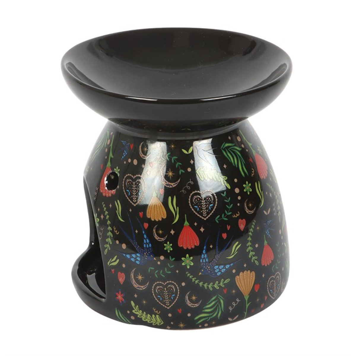 Midnight Bloom Oil Burner - Black