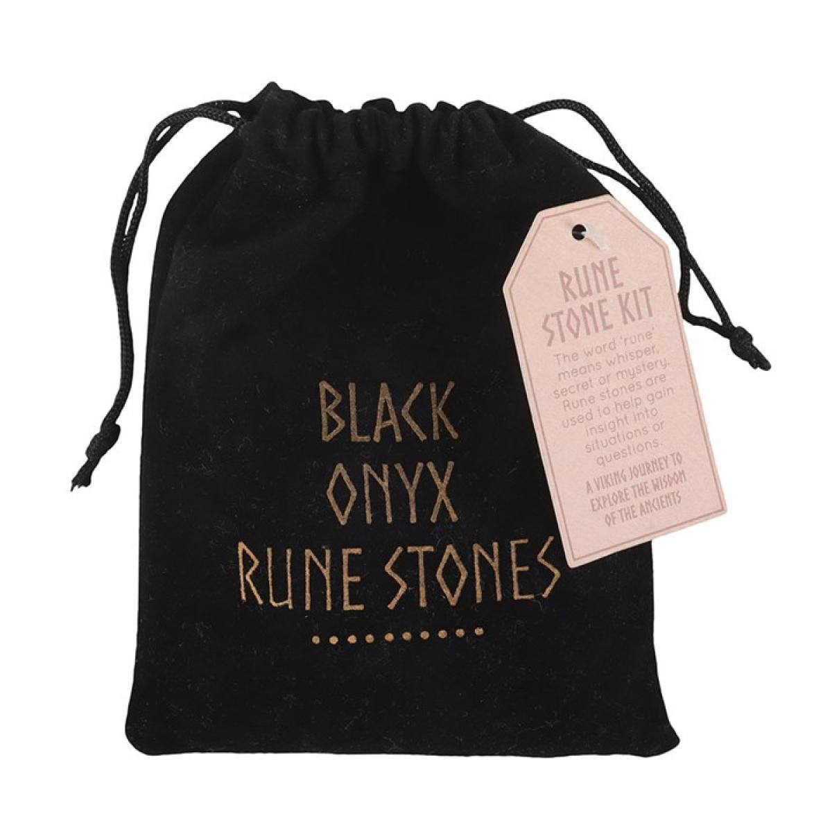 Black Onyx Viking Rune Stones (Set of 25 )