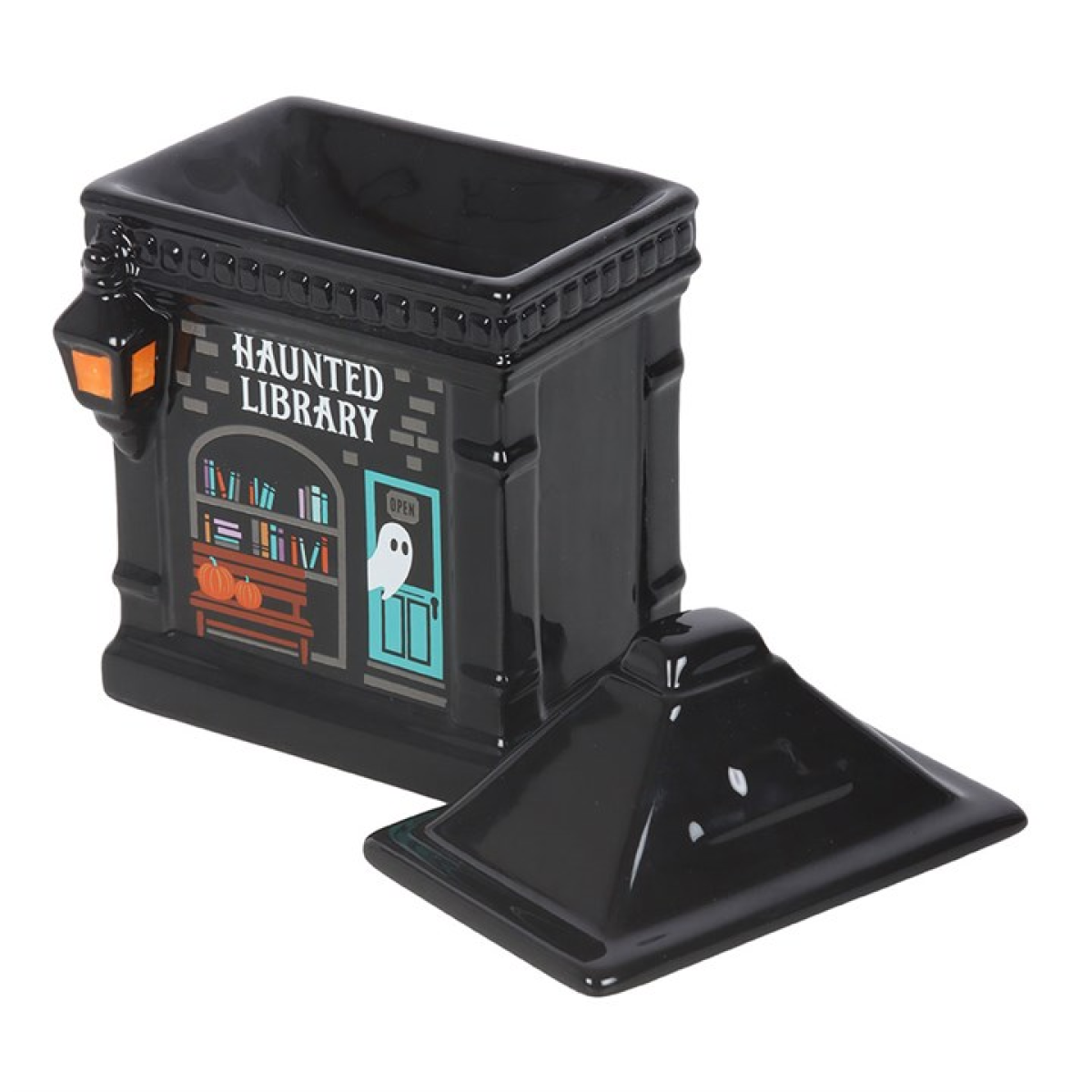 Spooky Street Haunted Library Oil Burner