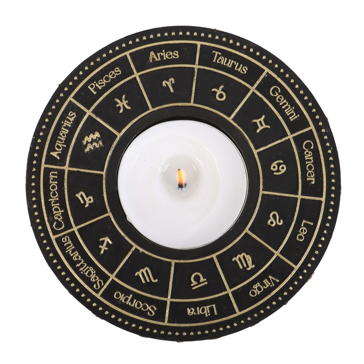Astrology Wheel Tealight Candle Holder