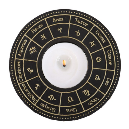 Astrology Wheel Tealight Candle Holder