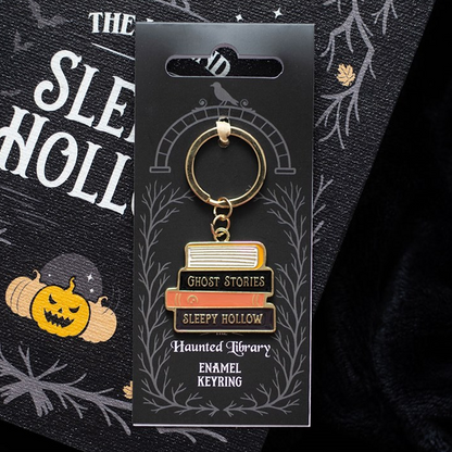 The Haunted Library Book Stack Keyring