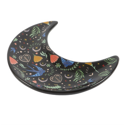 Midnight Bloom Moon Trinket Dish