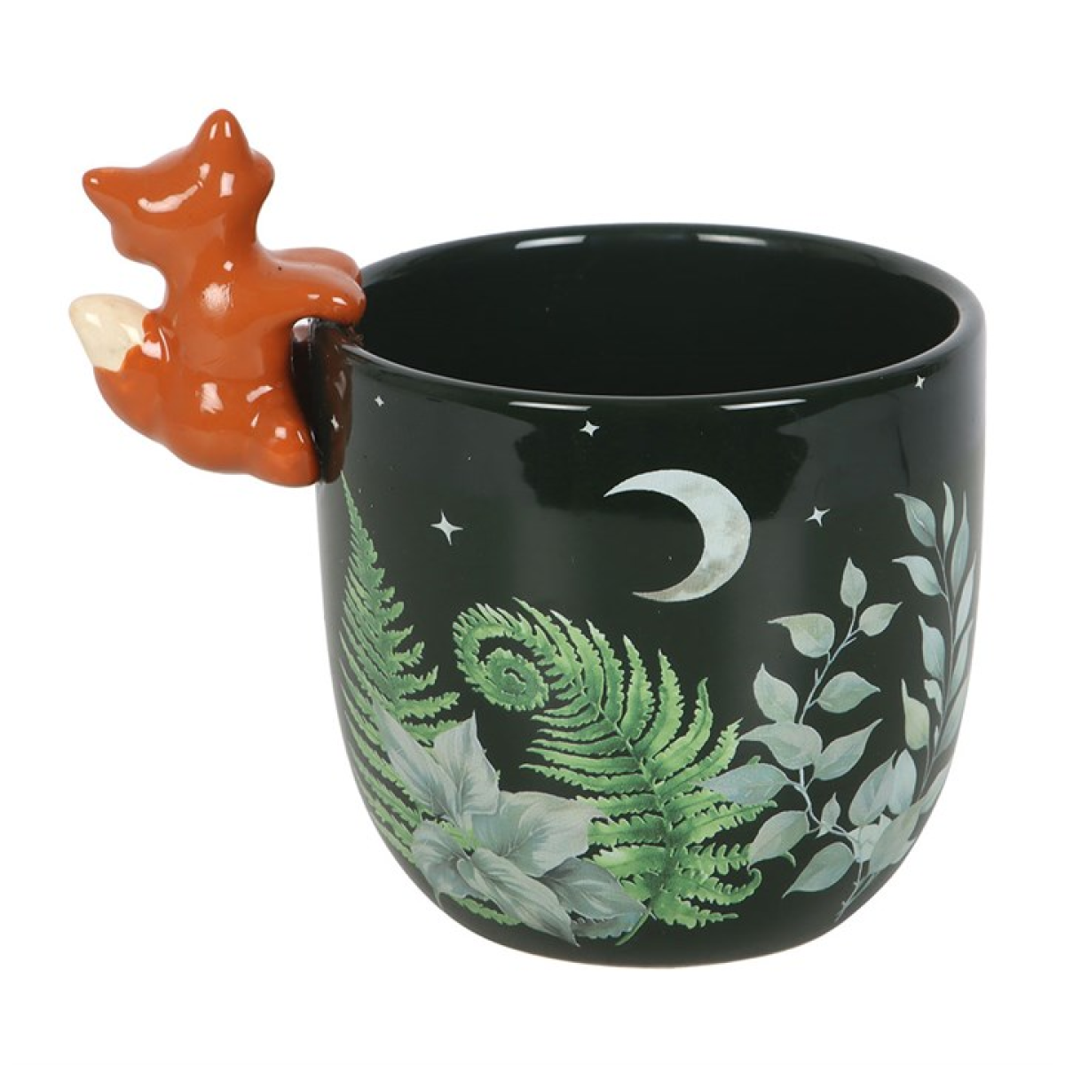 Green Forest Fox Plant Pot