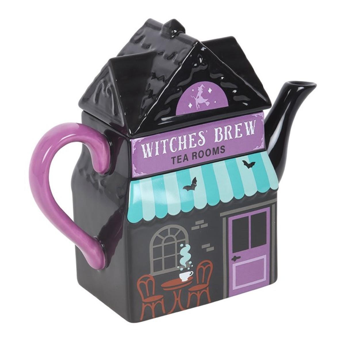Spooky Street Witches' Brew Tea Room Teapot