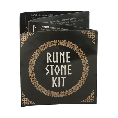 Black Onyx Viking Rune Stones (Set of 25 )