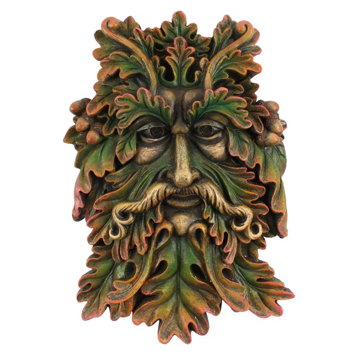 Green Man Face Plaque