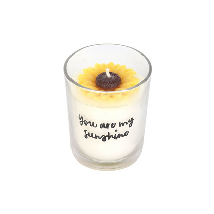 You Are My Sunshine Candle (With 3D Sunflower)