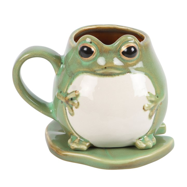 The Daring Toad Mug and Lily Pad Saucer