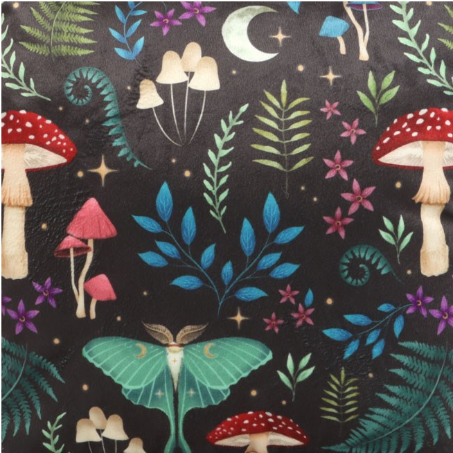 35cm Square Dark Forest Print Cushion