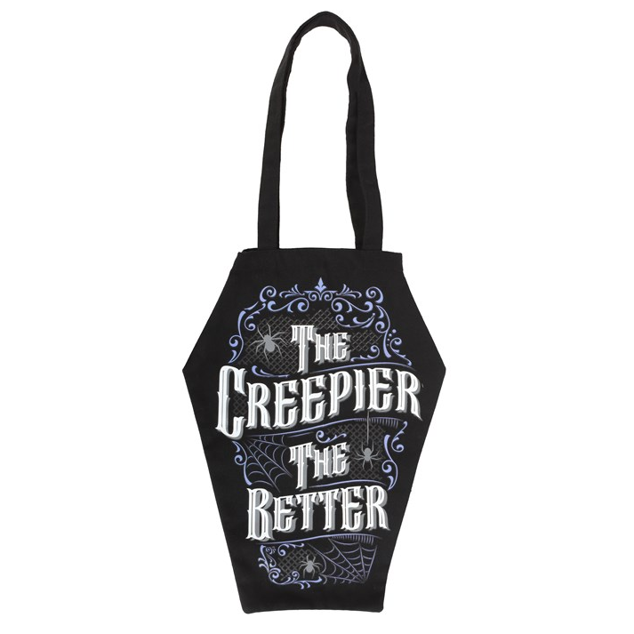 The Creepier the Better Coffin Shaped Tote Bag