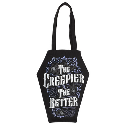 The Creepier the Better Coffin Shaped Tote Bag