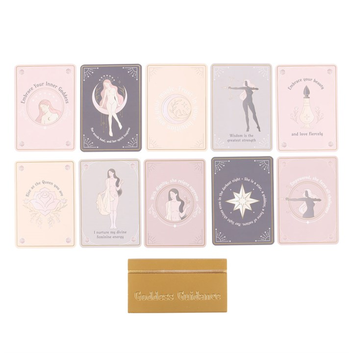 Goddess Energy Affirmation Cards (With Wooden Stand)