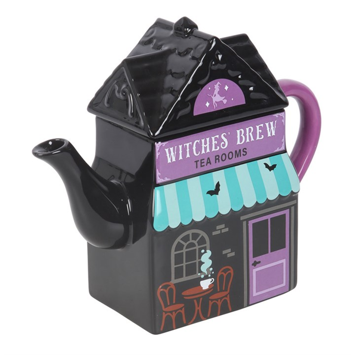 Spooky Street Witches' Brew Tea Room Teapot
