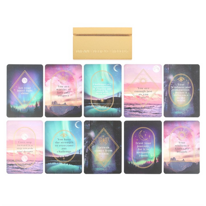 Ethereal Affirmation Cards (With Wooden Stand)