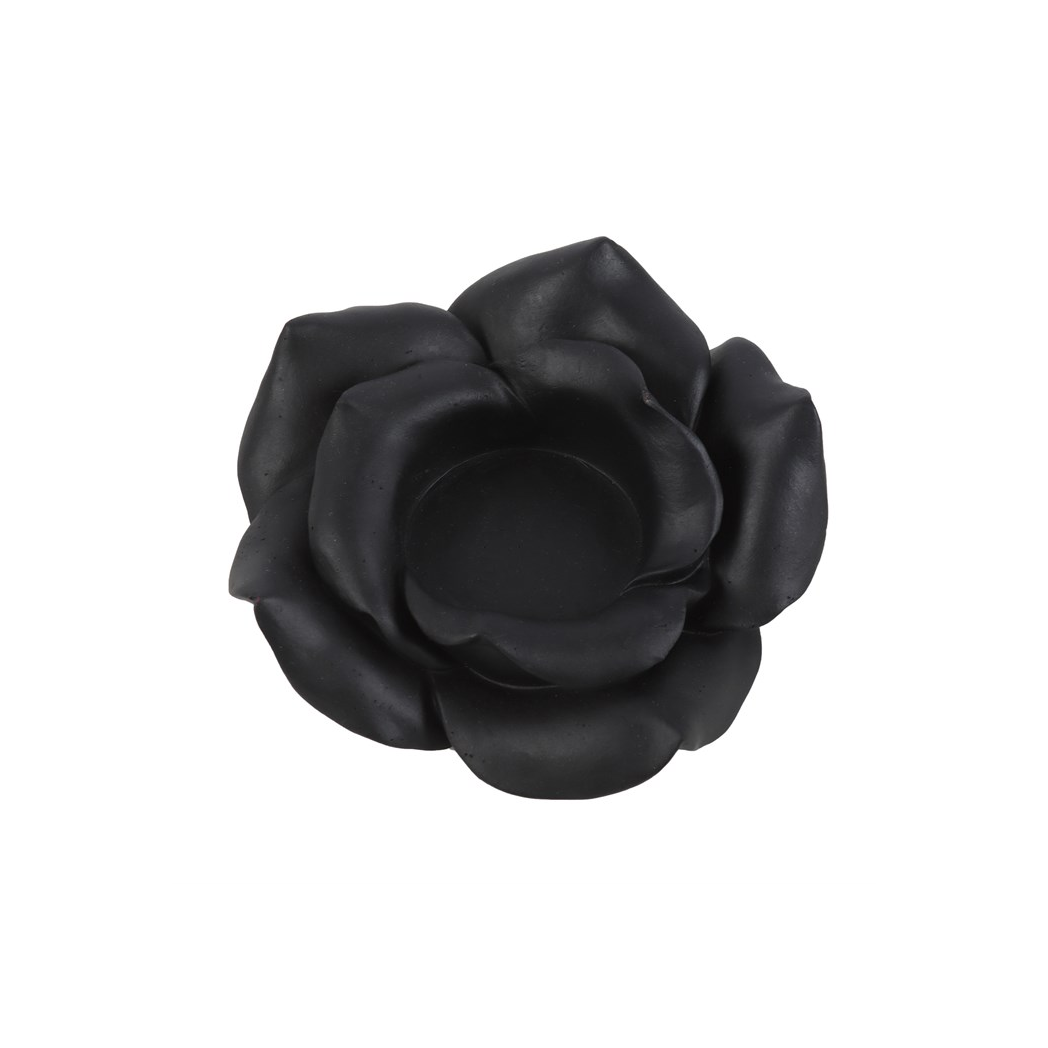 Black Rose Tealight Candle Holder