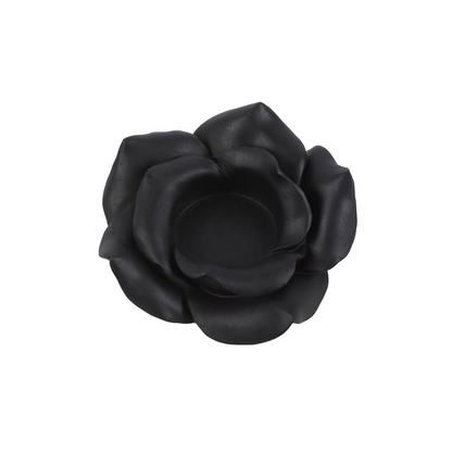 Black Rose Tealight Candle Holder