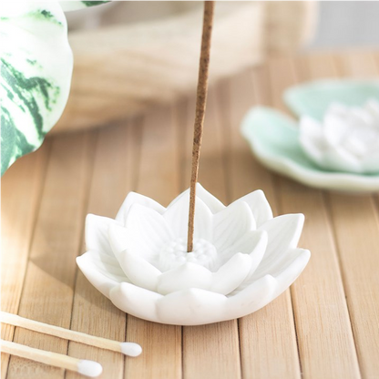 Lotus Flower Incense Stick Holder (White)
