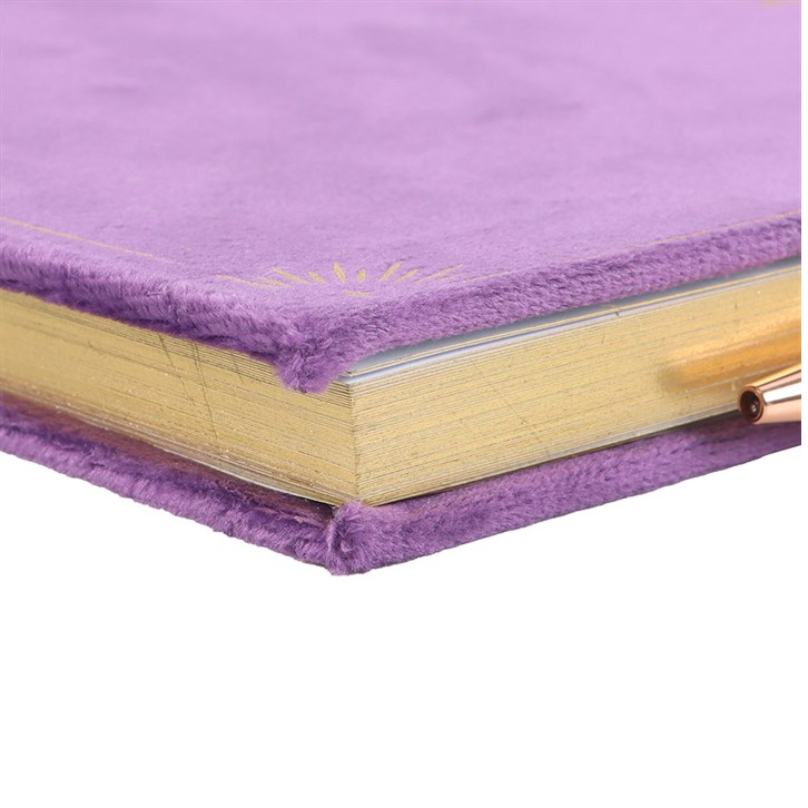 Book of Spells Notebook with Amethyst Crystal Pen (A5)