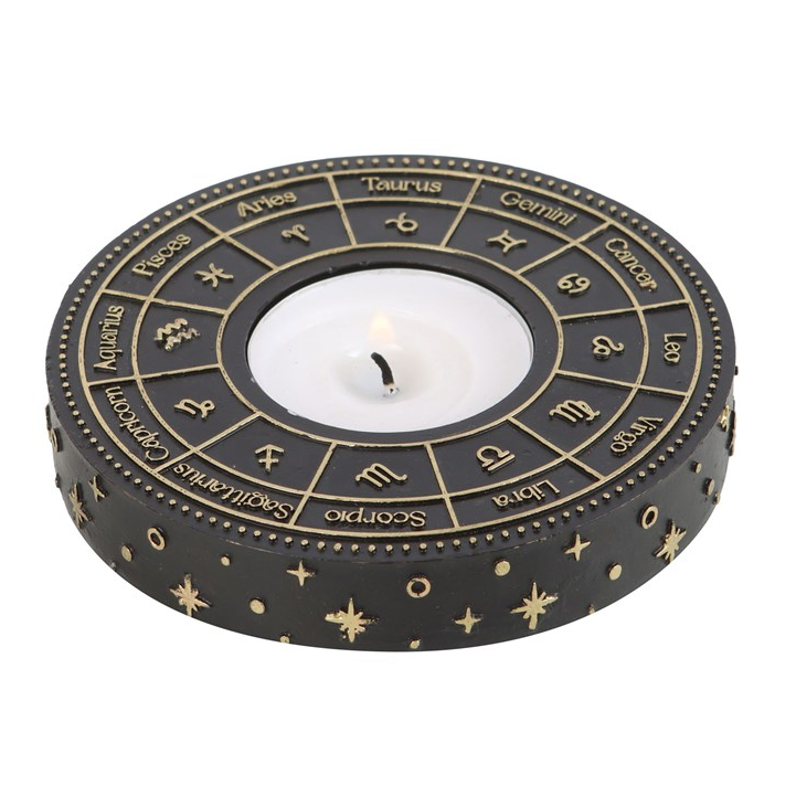 Astrology Wheel Tealight Candle Holder