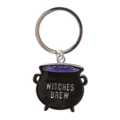 Witches Brew Cauldron Keyring