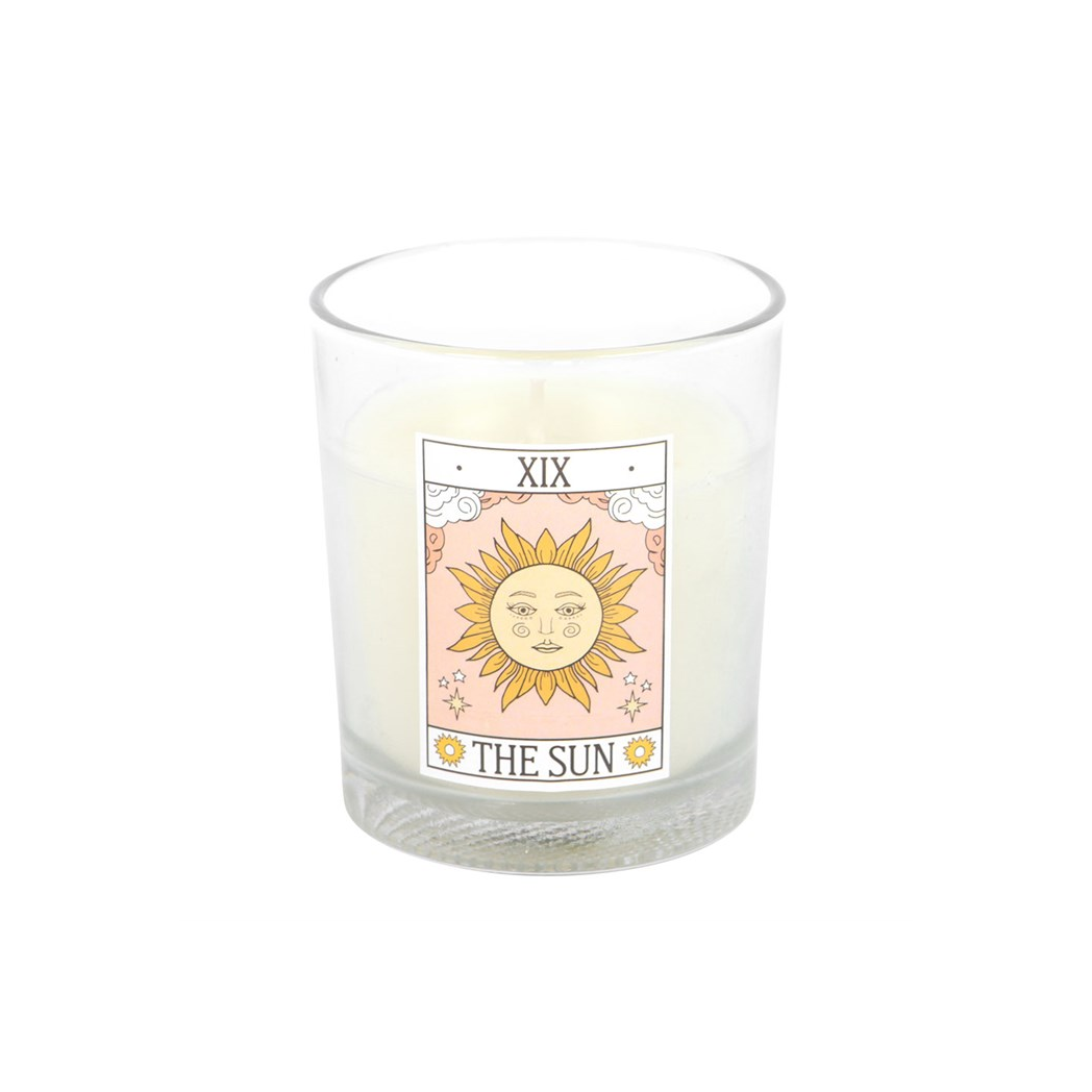 The Sun Vintage Tarot Rose Candle