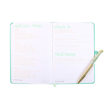 Wellness Journal with Aventurine Pen (A5)