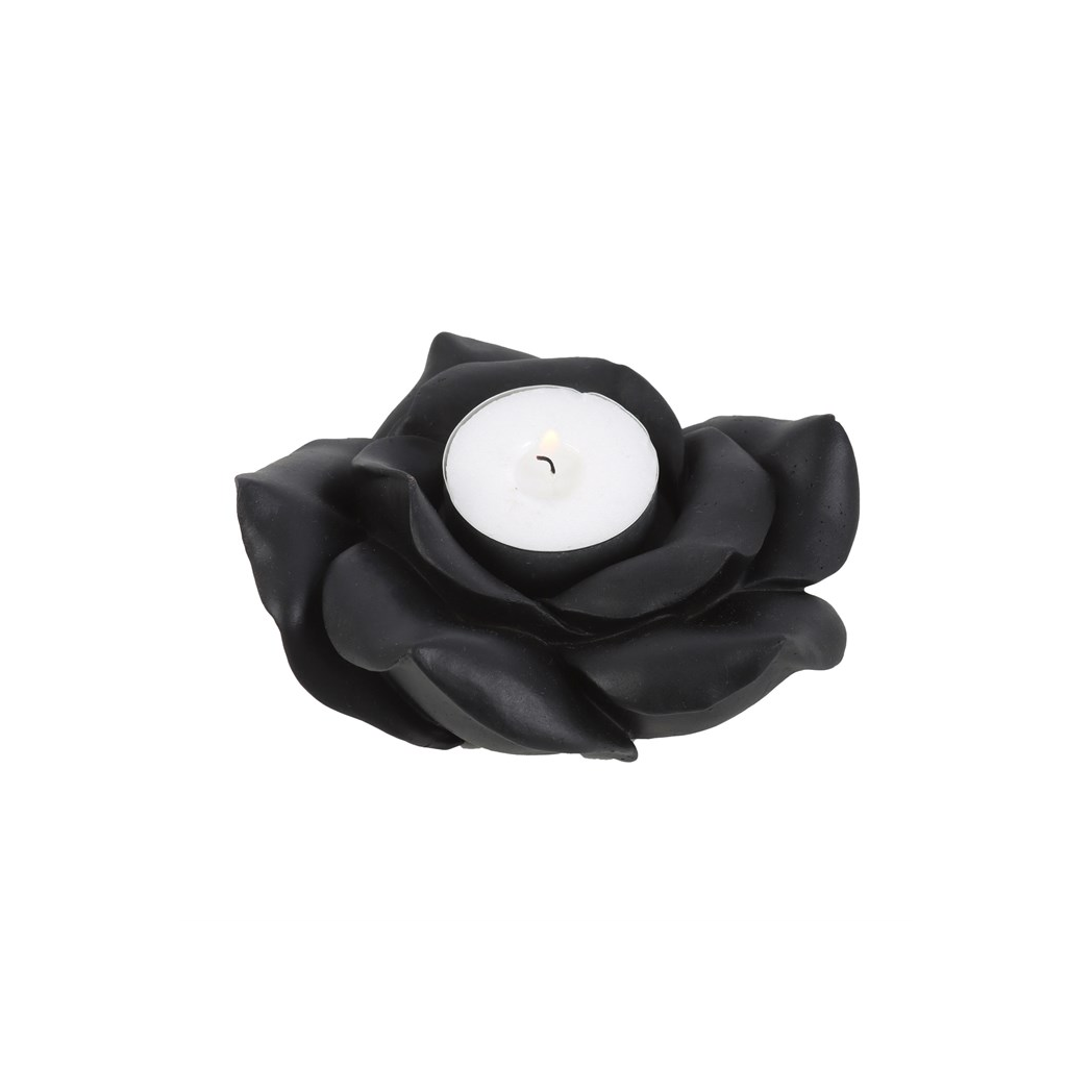 Black Rose Tealight Candle Holder