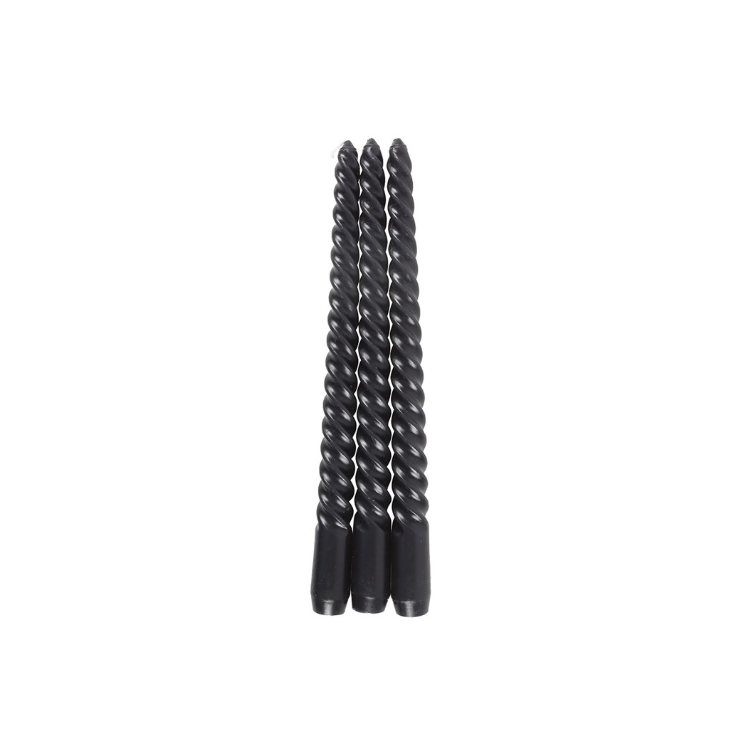 Dark Romance Twisted Taper Candles (Set of 3)