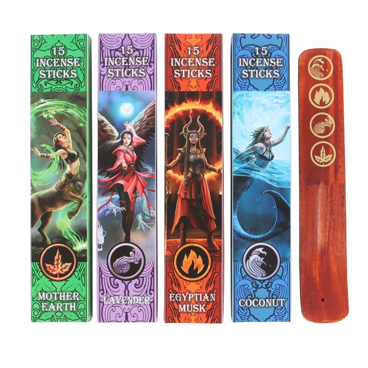 Pack Of 6 Incense Sticks By Anne Stokes - Elemental