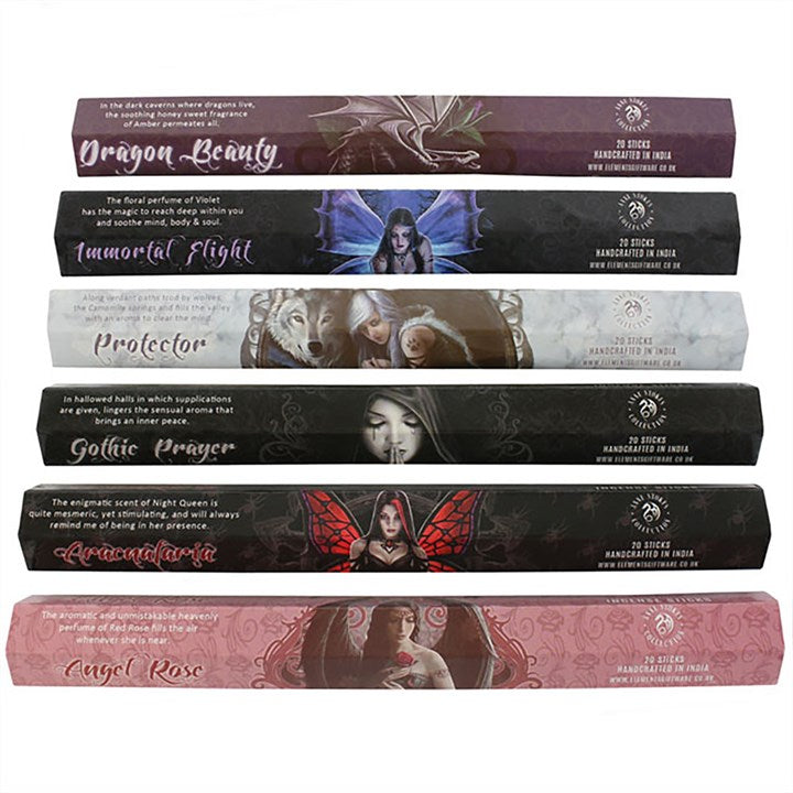 Pack Of 6 Incense Sticks By Anne Stokes - Mystical