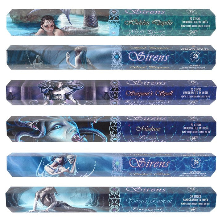 Pack Of 6 Incense Sticks By Anne Stokes - Sirens