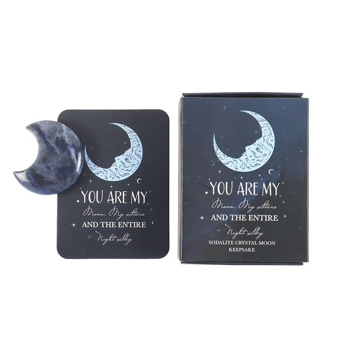 Sodalite Crystal Moon Keepsake Stone (In A Box)