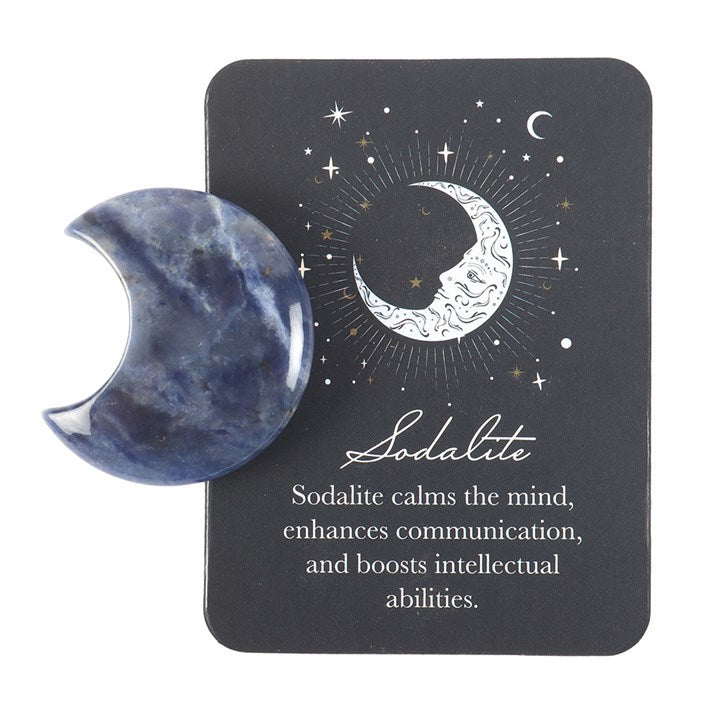Sodalite Crystal Moon Keepsake Stone (In A Box)