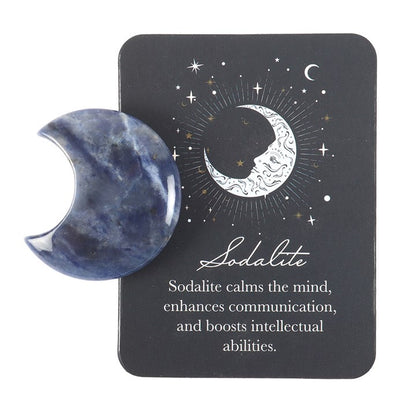Sodalite Crystal Moon Keepsake Stone (In A Box)