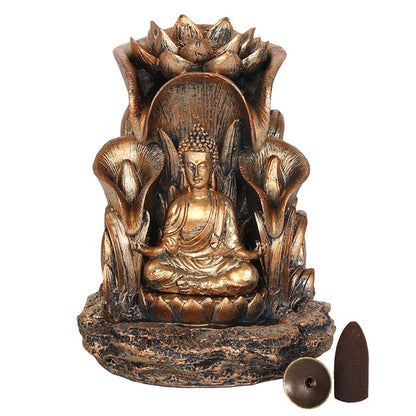 Bronze Buddha Backflow Incense Cone Holder