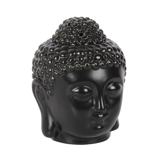 Buddha Head Oil Burner Black