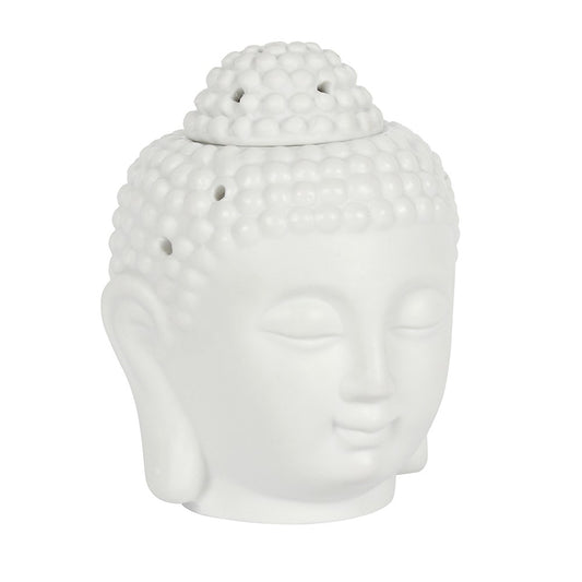 Buddha Head Oil Burner White