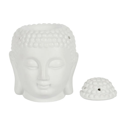Buddha Head Oil Burner White