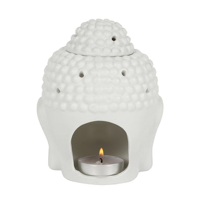 Buddha Head Oil Burner White