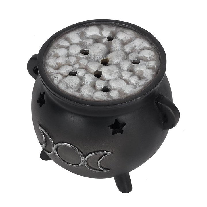 Triple Moon Cauldron Incense Holder