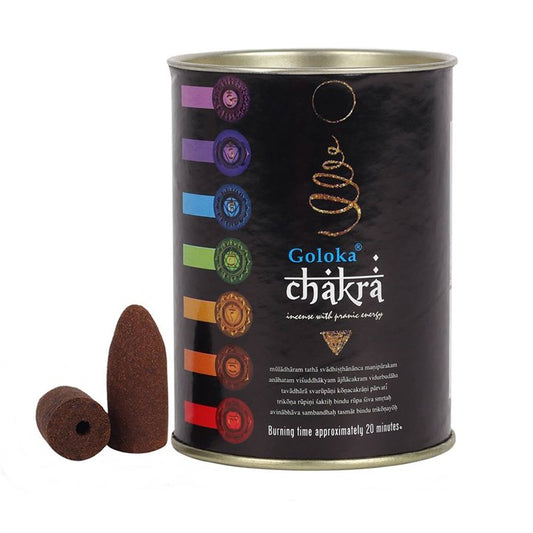 Chakra Backflow Incense Cones by Goloka