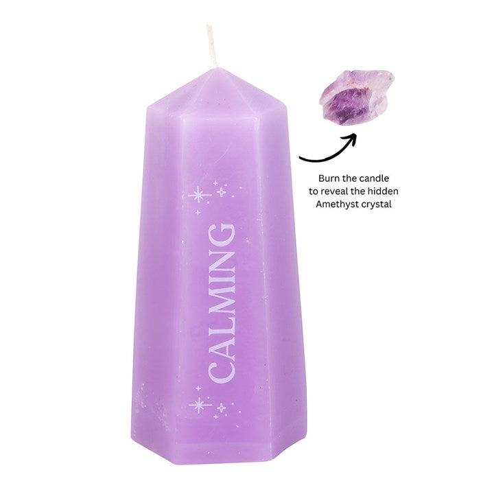 Calming Amethyst Crystal Candle